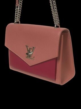 Louis Vuitton Two-Tone Pink and Rose Leather Chain Shoulder Bag